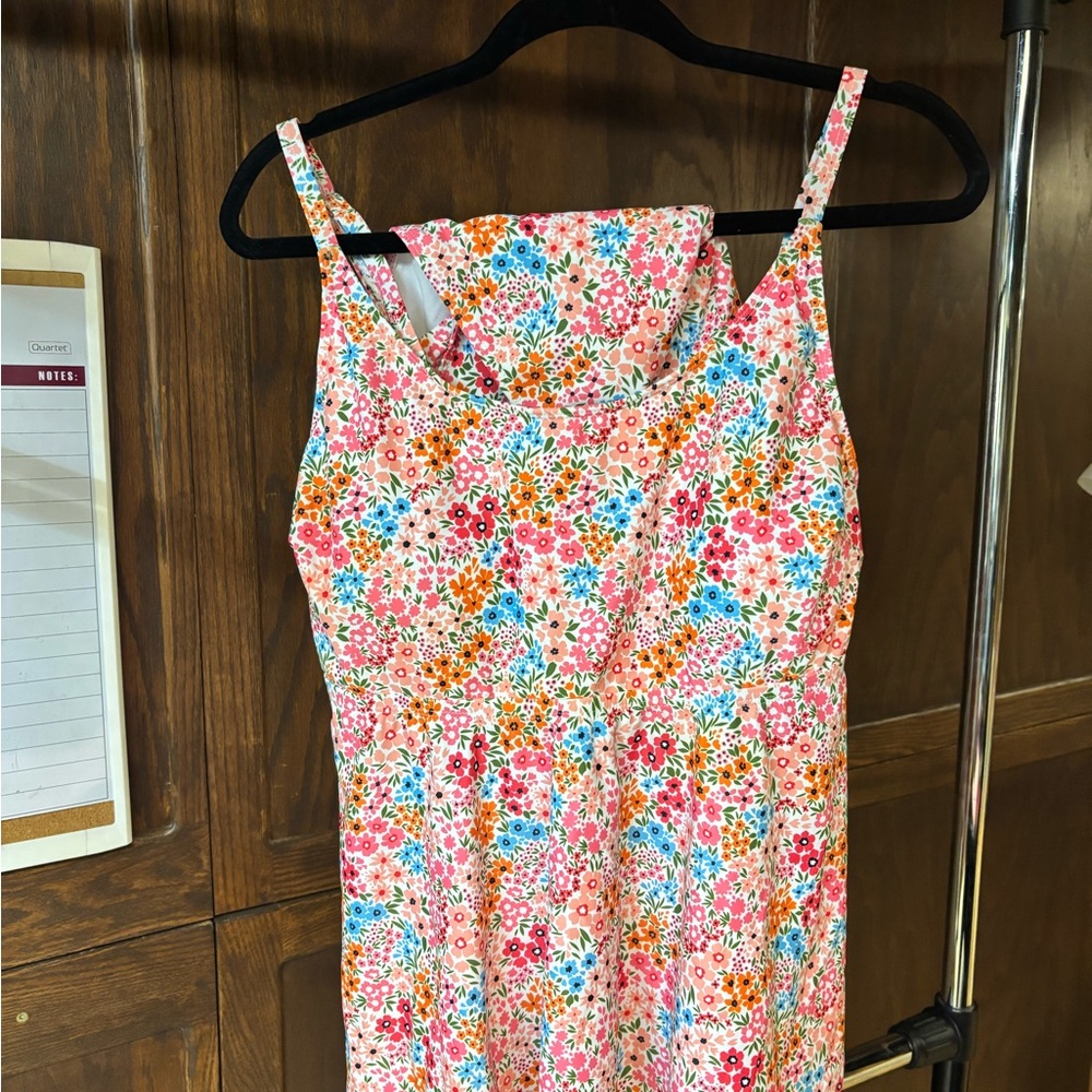 Floral Print high waisted bathing suit